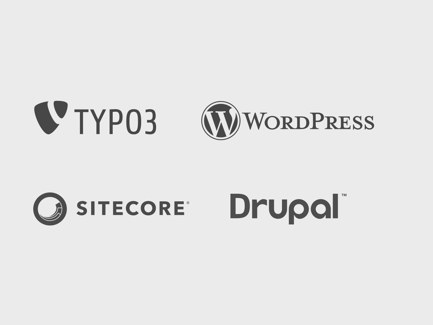 Webentwicklung: Typo3, WordPress, Sitecore, Drupal